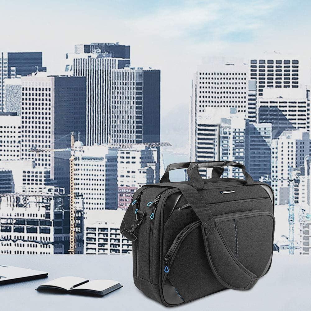 imageKROSER Laptop Bag 173 Inch Premium Laptop Briefcase Expandable Water Repellent Laptop Shoulder Messenger Bag Durable Computer Case for BusinessTravelMenWomen BlackRedBlackBlue
