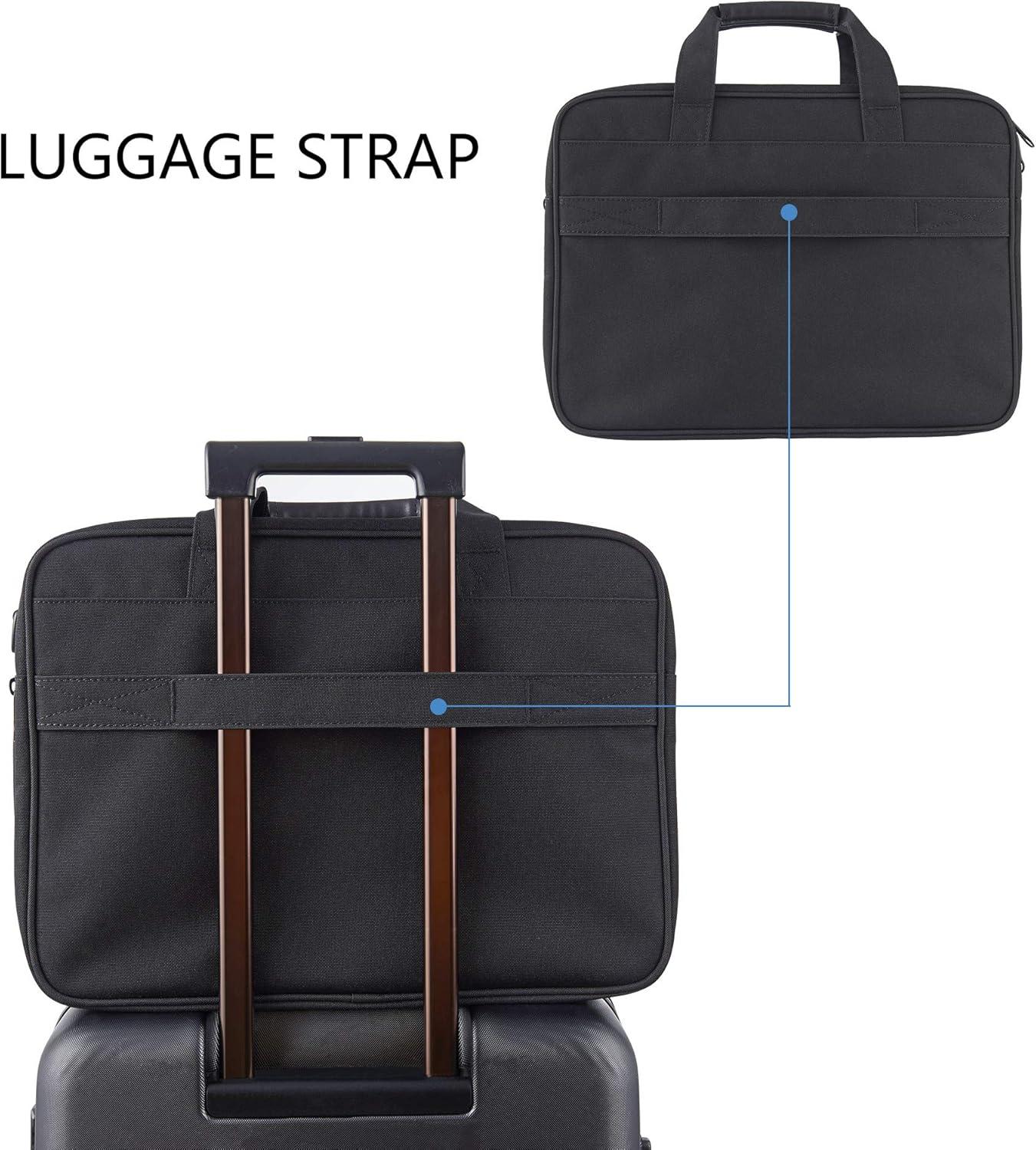 imageKROSER Laptop Bag Expandable Lightweight Briefcase for 173 Laptop Premium Business Work Bag WaterRepellent Messenger Bag with RFID Pockets for TravelWomenMenBlackBlack173