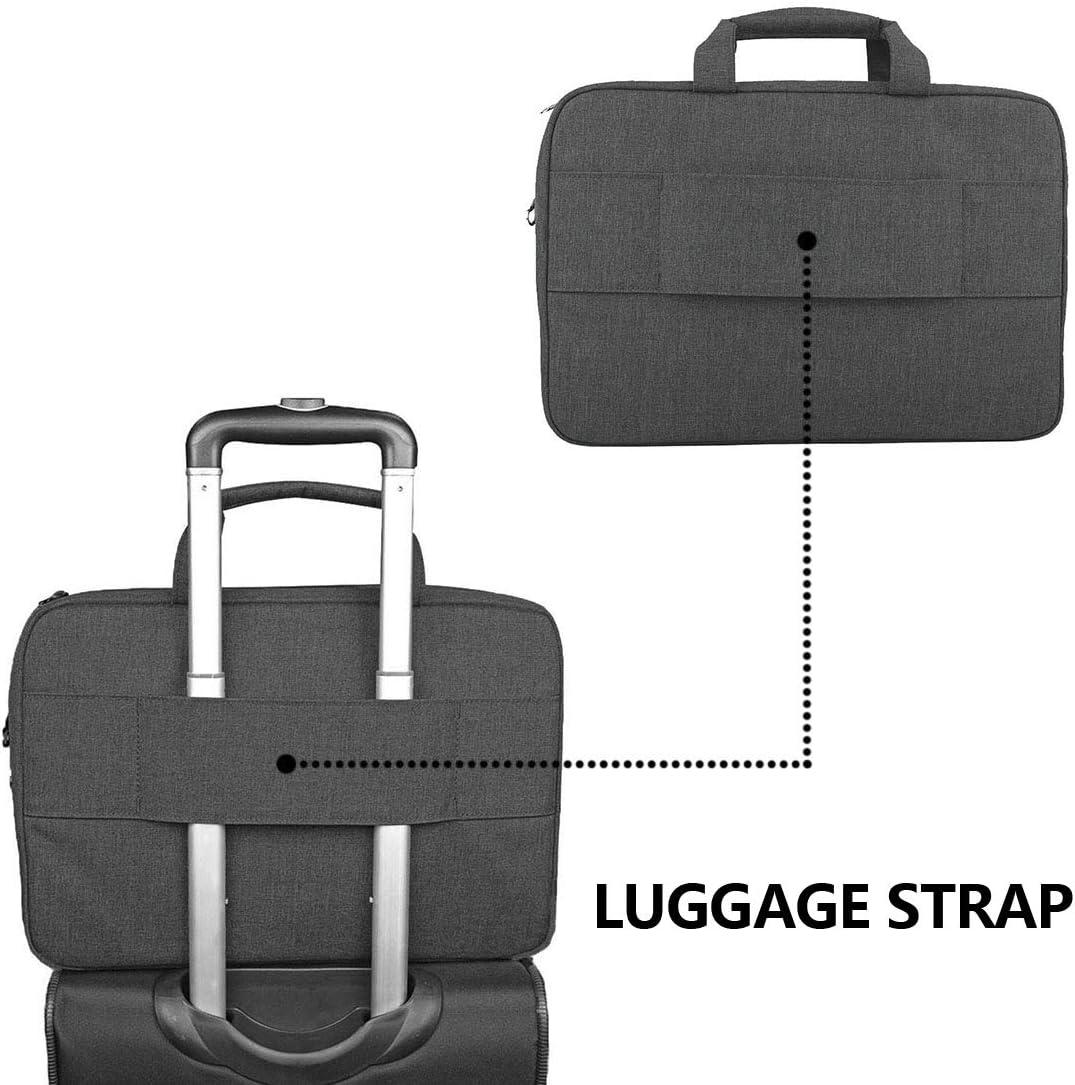 imageKROSER TSA Friendly Laptop Bag 156 inch Briefcase Check Point Friendly Laptop Messenger Bag Water Repellent Computer Case with RFID Pockets for CollegeBusinessWomenMenCharcoal Black