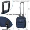 KROSER Carry On Underseat Multi-functional, 16-inch Underseater Lightweight Overnight Suitcase for Women, Haze Blue(Navy)