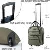 KROSER Carry On Underseat Multi-functional, 16-inch Underseater Lightweight Overnight Suitcase for Women, Haze Blue(Olive)