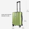KROSER Hardside Expandable Carry On Luggage with Spinner Wheels & Built-in TSA Lock, Durable Suitcase Rolling Luggage with USB Port, Carry-On 20-Inch, Green(Green)