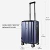 KROSER Hardside Expandable Carry On Luggage with Spinner Wheels & Built-in TSA Lock, Durable Suitcase Rolling Luggage with USB Port, Carry-On 20-Inch, White(Navy)
