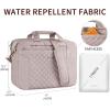 KROSER Laptop Bag 15.6 Inch Briefcase Shoulder Bag Water Repellent Laptop Bag Bussiness Carrying Handbag(Grey Pink)