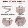 KROSER Laptop Bag 15.6 Inch Briefcase Shoulder Bag Water Repellent Laptop Bag Bussiness Carrying Handbag(Grey Pink)