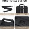 KROSER Laptop Bag 15.6 Inch Briefcase Shoulder Bag Water Repellent Laptop Bag Bussiness Carrying Handbag(Qulited Black)
