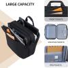 KROSER Laptop Bag 15.6 Inch Briefcase Shoulder Bag Water Repellent Laptop Bag Bussiness Carrying Handbag(Qulited Black)
