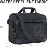 KROSER Laptop Bag 17.3 Inch Premium Laptop Briefcase, Expandable Water Repellent Laptop Shoulder Messenger Bag Durable Computer Case for Business/Travel/Men/Women (Black/Red)(Black/Red)