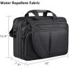 KROSER Laptop Bag Expandable Lightweight Briefcase for 17.3″ Laptop Premium Business Work Bag Water-Repellent Messenger Bag with RFID Pockets for Travel/Women/Men-Black(Black-17.3)