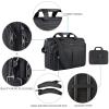 KROSER Laptop Bag Expandable Lightweight Briefcase for 17.3″ Laptop Premium Business Work Bag Water-Repellent Messenger Bag with RFID Pockets for Travel/Women/Men-Black(Black-17.3)