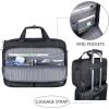 KROSER Rolling Laptop Bag Premium Rolling Briefcase Fits Up to 17.3 Inch Laptop Overnight Computer Bag with RFID Pockets for Travel/Business/Men/Women-Black
