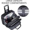 KROSER Rolling Laptop Bag Premium Rolling Briefcase Fits Up to 17.3 Inch Laptop Overnight Computer Bag with RFID Pockets for Travel/Business/Men/Women-Black