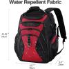 KROSER Travel Laptop Backpack 17.3 Inch XL Computer Backpack with Hard Shell Saferoom RFID Pockets Water-Repellent Business College Daypack Stylish Bag for Men/Women-Black(Black/Red-18.4)