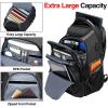 KROSER Travel Laptop Backpack 17.3 Inch XL Computer Backpack with Hard Shell Saferoom RFID Pockets Water-Repellent Business College Daypack Stylish Bag for Men/Women-Black(Black/Grey-18.4)