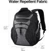 KROSER Travel Laptop Backpack 17.3 Inch XL Computer Backpack with Hard Shell Saferoom RFID Pockets Water-Repellent Business College Daypack Stylish Bag for Men/Women-Black(Black/Grey-18.4)