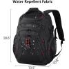 KROSER Travel Laptop Backpack 17.3 Inch XL Computer Backpack with Hard Shell Saferoom RFID Pockets Water-Repellent Business College Daypack Stylish Bag for Men/Women-Black(Black-17.3)