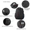 KROSER Travel Laptop Backpack 17.3 Inch XL Computer Backpack with Hard Shell Saferoom RFID Pockets Water-Repellent Business College Daypack Stylish Bag for Men/Women-Black(Black-17.3)