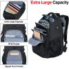 KROSER Travel Laptop Backpack 17.3 Inch XL Computer Backpack with Hard Shell Saferoom RFID Pockets Water-Repellent Business College Daypack Stylish Bag for Men/Women-Black(Black-18.4)