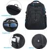 KROSER Travel Laptop Backpack 17.3 Inch XL Computer Backpack with Hard Shell Saferoom RFID Pockets Water-Repellent Business College Daypack Stylish Bag for Men/Women-Black(Black-18.4)