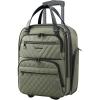 KROSER Carry On Underseat Multi-functional, 16-inch Underseater Lightweight Overnight Suitcase for Women, Haze Blue(Olive)