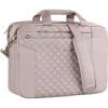KROSER Laptop Bag 15.6 Inch Briefcase Shoulder Bag Water Repellent Laptop Bag Bussiness Carrying Handbag(Grey Pink)