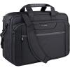 KROSER Laptop Bag Expandable Laptop Briefcase Fits Up to 17.3 Inch Laptop Water-Repellent Shoulder Messenger Bag Computer Bag for Travel/Business/Men/Women-Black(Fits up to 17.3 Inch Laptop)