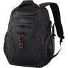 KROSER Travel Laptop Backpack 17.3 Inch XL Computer Backpack with Hard Shell Saferoom RFID Pockets Water-Repellent Business College Daypack Stylish Bag for Men/Women-Black(Black-17.3)