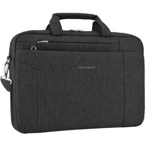 KROSER Laptop Bag 15.6 Inch Briefcase Shoulder Bag Water Repellent Laptop Bag Bussiness Carrying Handbag(Black)