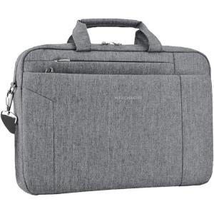 KROSER Laptop Bag 15.6 Inch Briefcase Shoulder Bag Water Repellent Laptop Bag Bussiness Carrying Handbag(Grey)
