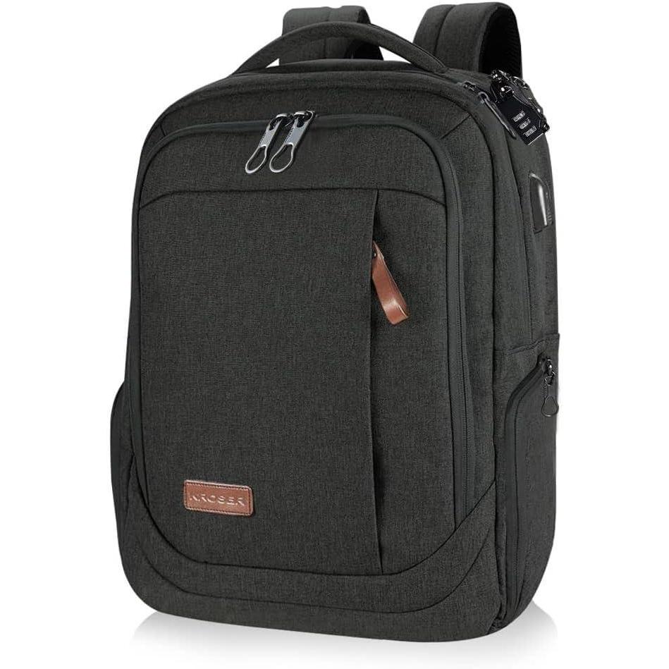 imageKROSER Laptop Backpack Large Computer Backpack Fits up to 173 Inch Laptop with USB Charging Port WaterRepellent Travel Backpack Casual Daypack for BusinessCollegeWomenMenCharcoal BlackAcharcoal Black173