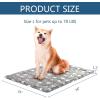 KROSER Fancy Crate Pad Bed Mat Reversible (Cool & Warm), Machine Washable, for Small to XXX-Large Dogs, Grey, Navy, Star Pattern(Large)