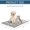 KROSER Fancy Crate Pad Bed Mat Reversible (Cool & Warm), Machine Washable, for Small to XXX-Large Dogs, Grey, Navy, Star Pattern(Medium)