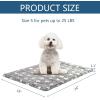 KROSER Fancy Crate Pad Bed Mat Reversible (Cool & Warm), Machine Washable, for Small to XXX-Large Dogs, Grey, Navy, Star Pattern(Small)