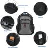 KROSER Friendly Travel Laptop Backpack 17.3 inch XXXL Gaming Backpack Water-Repellent College Daypack Business Backpack with RFID Pockets & USB Port for Men/Women-Black/Red(Black/Grey-17.3)