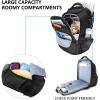 KROSER Friendly Travel Laptop Backpack 17.3 inch XXXL Gaming Backpack Water-Repellent College Daypack Business Backpack with RFID Pockets & USB Port for Men/Women-Black/Red(Black-17.3)