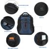 KROSER Friendly Travel Laptop Backpack 17.3 inch XXXL Gaming Backpack Water-Repellent College Daypack Business Backpack with RFID Pockets & USB Port for Men/Women-Black/Red(Black/Haze Blue-17.3)