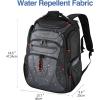 KROSER Friendly Travel Laptop Backpack 17.3 inch XXXL Gaming Backpack Water-Repellent College Daypack Business Backpack with RFID Pockets & USB Port for Men/Women-Black/Red(Black/Grey-17.3)