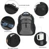 KROSER Friendly Travel Laptop Backpack 17.3 inch XXXL Gaming Backpack Water-Repellent College Daypack Business Backpack with RFID Pockets & USB Port for Men/Women-Black/Red(Black/Grey-18.4)