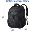 KROSER Friendly Travel Laptop Backpack 17.3 inch XXXL Gaming Backpack Water-Repellent College Daypack Business Backpack with RFID Pockets & USB Port for Men/Women-Black/Red(Black-18.4)