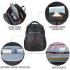KROSER Friendly Travel Laptop Backpack 17.3 inch XXXL Gaming Backpack Water-Repellent College Daypack Business Backpack with RFID Pockets & USB Port for Men/Women-Black/Red(Black-17.3)