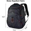 KROSER Friendly Travel Laptop Backpack 17.3 inch XXXL Gaming Backpack Water-Repellent College Daypack Business Backpack with RFID Pockets & USB Port for Men/Women-Black/Red(Black-17.3)