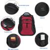 KROSER Friendly Travel Laptop Backpack 17.3 inch XXXL Gaming Backpack Water-Repellent College Daypack Business Backpack with RFID Pockets & USB Port for Men/Women-Black/Red(Black/Red-17.3)