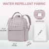 KROSER Laptop Backpack 17″ Stylish Backpack Water Repellent College Casual Daypack with USB Port Travel Business Work Bag for Men/Women-Quilted | Water Repellent, College, Casual Daypack, USB Port, Travel, Business(Quilted Dusty Pink)