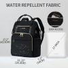 KROSER Laptop Backpack 17″ Stylish Backpack Water Repellent College Casual Daypack with USB Port Travel Business Work Bag for Men/Women-Quilted | Water Repellent, College, Casual Daypack, USB Port, Travel, Business(Quilted Black)