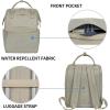 KROSER Laptop Backpack 17″ Stylish Backpack Water Repellent College Casual Daypack with USB Port Travel Business Work Bag for Men/Women-Quilted | Water Repellent, College, Casual Daypack, USB Port, Travel, Business(Light Khaki)