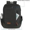 KROSER Laptop Backpack Large Computer Backpack Fits up to 17.3 Inch Laptop with USB Charging Port Water-Repellent Travel Backpack Casual Daypack for Business/College/Women/Men-Charcoal Black(A-charcoal Black-17.3″)