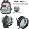 KROSER Laptop Backpack Large Computer Backpack Fits up to 17.3 Inch Laptop with USB Charging Port Water-Repellent Travel Backpack Casual Daypack for Business/College/Women/Men-Charcoal Black(A-charcoal Black-17.3″)