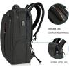 KROSER Laptop Backpack Large Computer Backpack Fits up to 17.3 Inch Laptop with USB Charging Port Water-Repellent Travel Backpack Casual Daypack for Business/College/Women/Men-Charcoal Black(A-charcoal Black-17.3″)