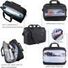 KROSER Laptop Bag Premium Laptop Briefcase Fits Up to 17.3 Inch Laptop Expandable Water-Repellent Shoulder Messenger Bag Computer Bag for Travel/Business/Men/Women-Black