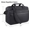 KROSER Laptop Bag Premium Laptop Briefcase Fits Up to 17.3 Inch Laptop Expandable Water-Repellent Shoulder Messenger Bag Computer Bag with RFID Pockets for Travel/Business/Men/Women-Black